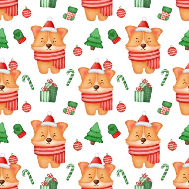 suluboya Noel korgisi kusursuz desenler.