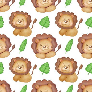 suluboya şirin aslan deseni