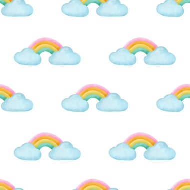 Tatlı suluboya gökkuşağı pürüzsüz desen