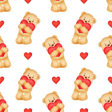 Ayı Sevgililer Günü kusursuz desen