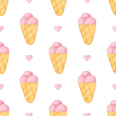 suluboya dondurma seamless modeli.