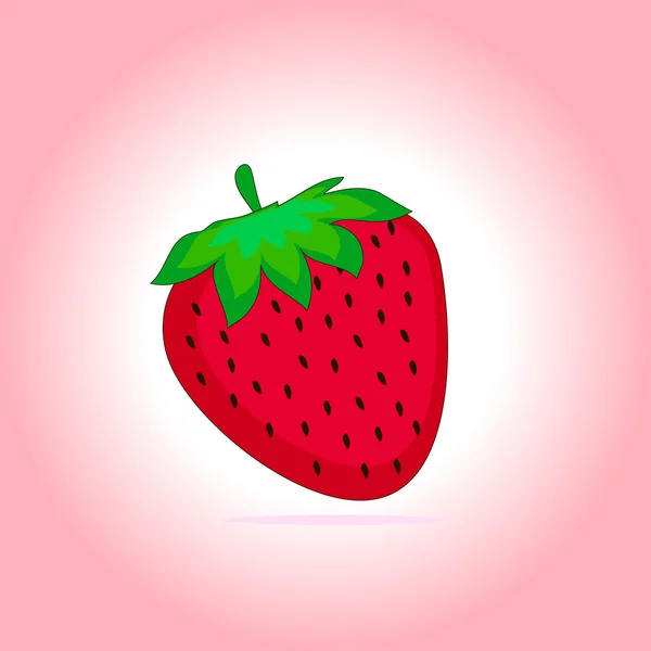 Illustration de fraise rouge mûre — Image vectorielle