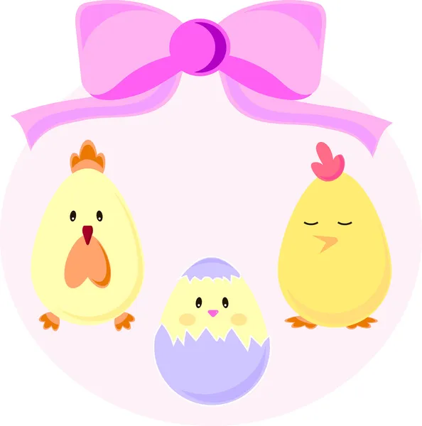 Set van easter chicks — Stockvector