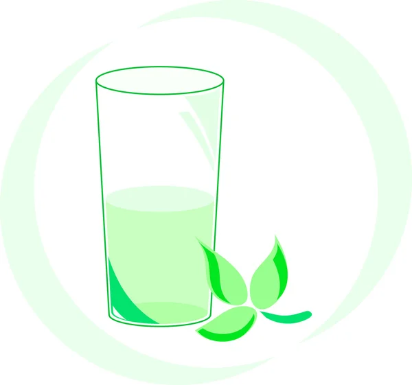 Nane ve serinletici içecek çizimi — Stok Vektör