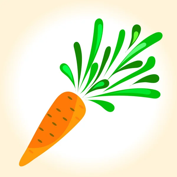 Illustration of a ripe orange carrot — Stock Vector