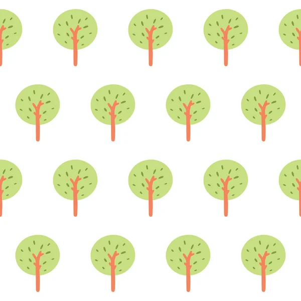 Nette Natur Hintergrund mit Bäumen. Stil Wald Vektor Illustration — Stockvektor