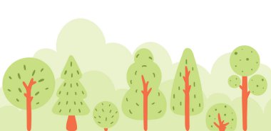 Düz orman ağacı doğa bitkisi izole eko yaprak