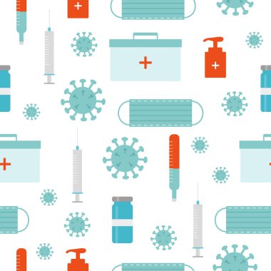 Modern düz çizgi biçiminde tıp vektörü pürüzsüz desen