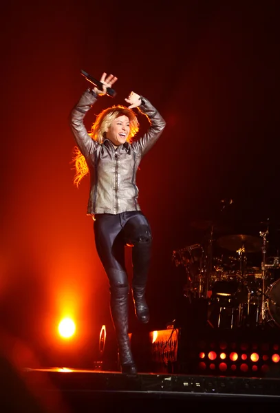 MINSK, BELARUS - MAY 20: Shakira performs at Minsk-Arena on May 20, 2010 in Minsk, Belarus. — Stock Photo, Image