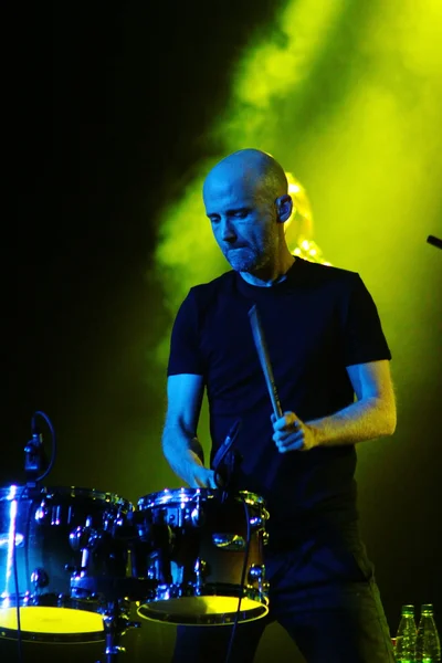 MINSK, BELARUS - 10 DE JUNIO: Moby actúa en Minsk-Arena el 10 de junio de 2011 — Foto de Stock