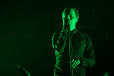 Minsk, Beyaz Rusya - 15 Mart: İzlanda elektronik grubu gus gus gerçekleştirir, re: Minsk kamu kulübü