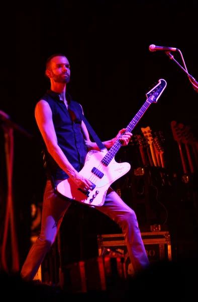 Rock band Placebo in concert at Sport Palace on Saturday, September 22, 2012 in Minsk, Belarus — Stock Photo, Image