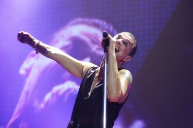 Depeche mode konserinde minsk, belarus minsk Arena üstünde Cuma, 28 Şubat 2014