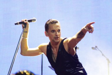 Depeche mode konserinde minsk, belarus minsk Arena üstünde Cuma, 28 Şubat 2014