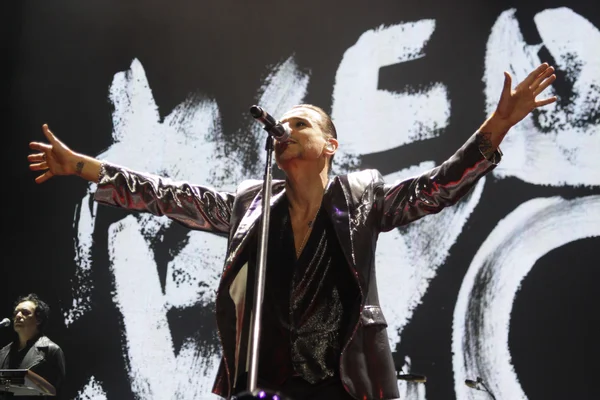 Depeche Mode in concert at the Minsk Arena on Friday, February 28, 2014 in Minsk, Belarus — Stock Photo, Image