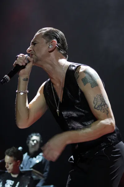 Depeche режимі в концерті в Мінську Арена на п'ятницю, 28 лютого 2014 року у Мінську, Білорусь — стокове фото