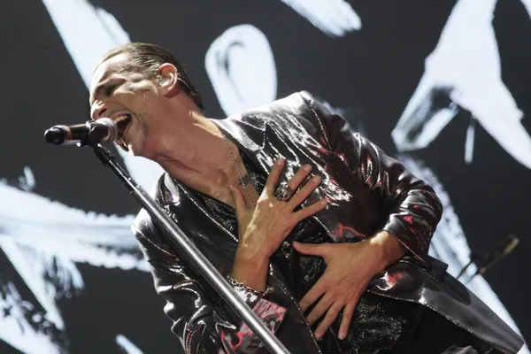 Depeche mode v koncertu v aréně minsk v pátek 28. února 2014 v Minsku, Bělorusko Stock Snímky