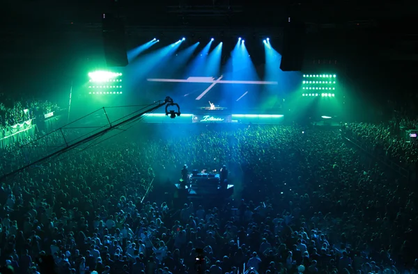 Members of ARMIN ONLY: Intense show with Armin van Buuren in Minsk-Arena on February 21, 2014 — Stock Photo, Image