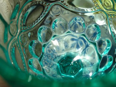 kristal arkaplan - içeriden mavi cam