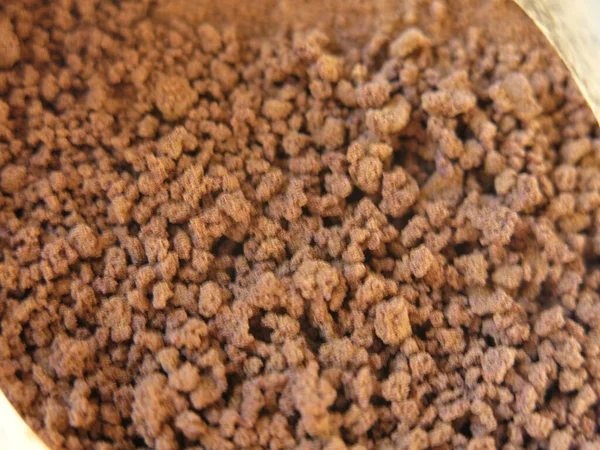 咖啡壶中的褐色速溶咖啡 富有活力的背景 — 图库照片