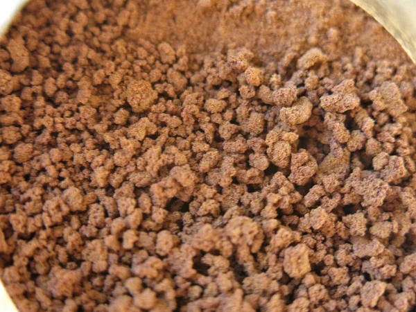 Kavanozda Kahverengi Hazır Kahve Canlandırıcı Bir Arka Plan — Stok fotoğraf