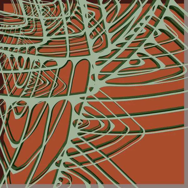 Orangefarbenes Muster mit stilisiertem Netz — Stockvektor