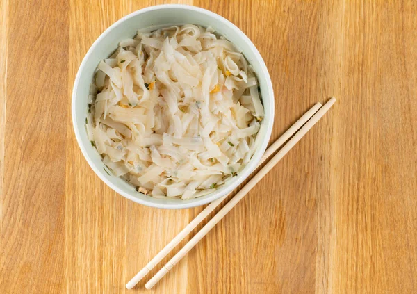 Image Asian Noodle Wooden Background — Stockfoto