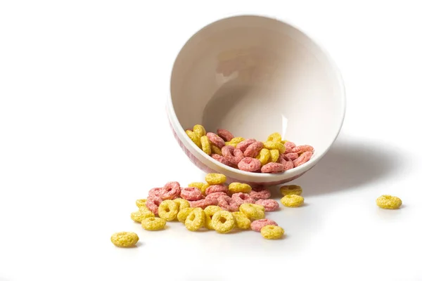 Image Cereal Bowl White Background —  Fotos de Stock