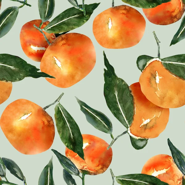 Tangerine seamless pattern — Stock Photo, Image