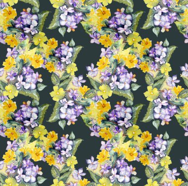 Çiçekler pürüzsüz desen