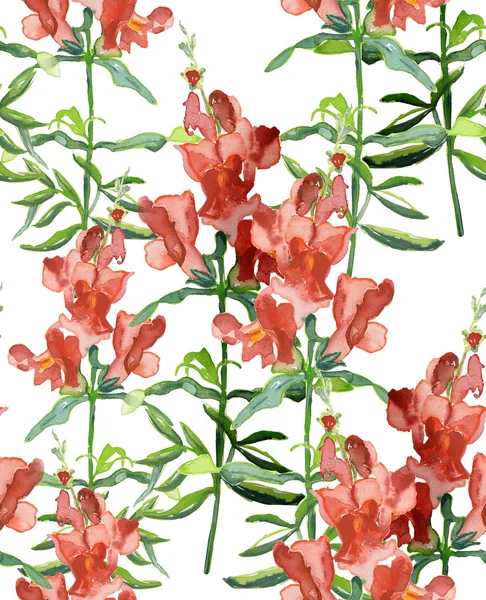 Snapdragons bezešvé vzor — Stock fotografie