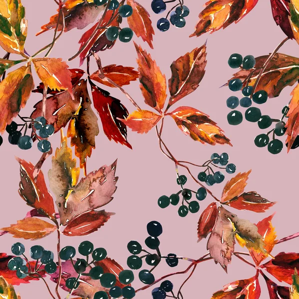 Löv sömlös mönster — Stockfoto