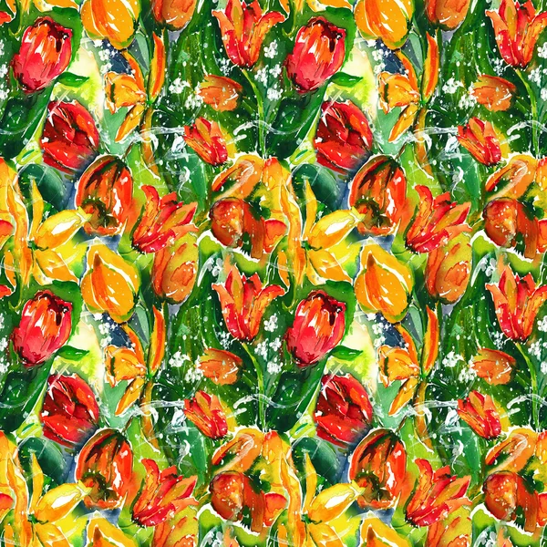 Tulips Seamless Pattern — Stock Photo, Image