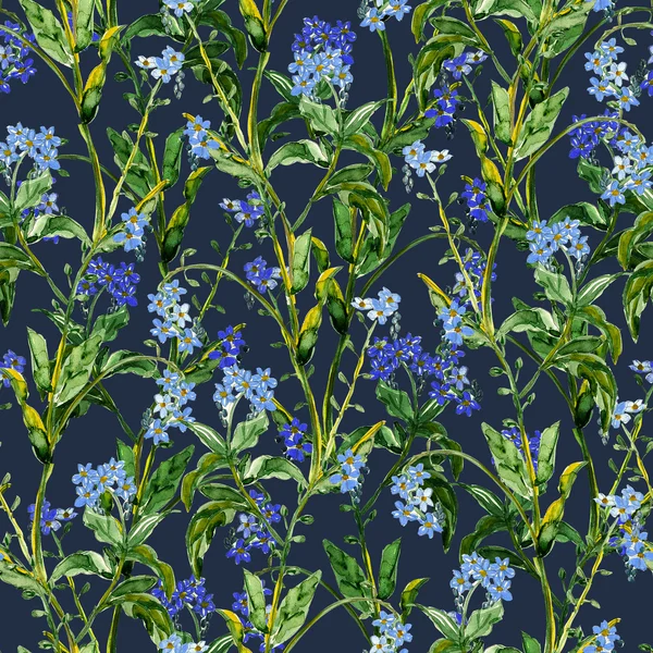 Dimenticare me non seamless pattern — Zdjęcie stockowe