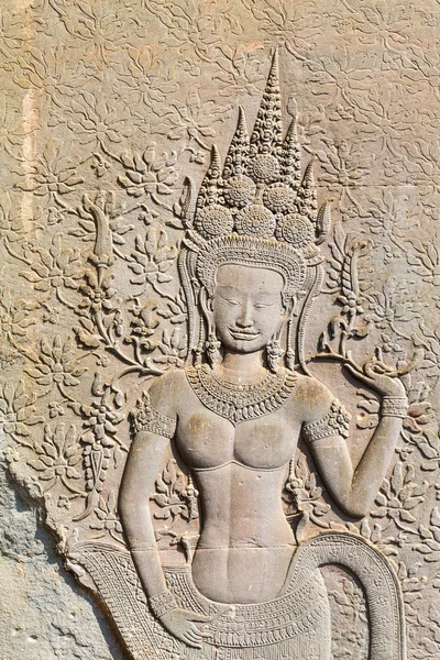 Apsara sculpture in Angkor Wat — Stock Photo, Image