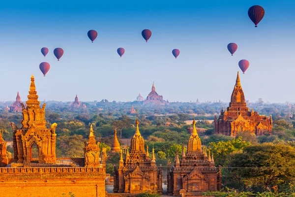 Chrámy v Bagani, Myanmar — Stock fotografie