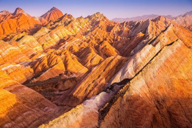 danxia ılık zhangye, Çin'in gansu içinde renkli Dağı
