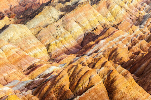 Colorful mountain in Danxia landform in Zhangye, Gansu of China