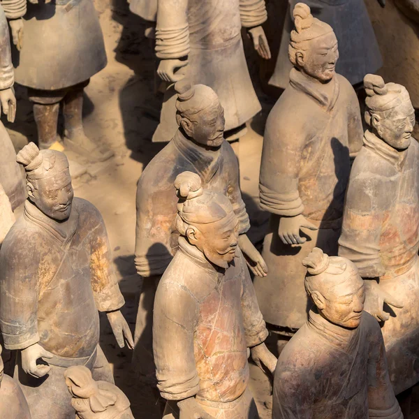 The Terracotta Army or the "Terra Cotta Warriors and Horses" — Stock Photo, Image