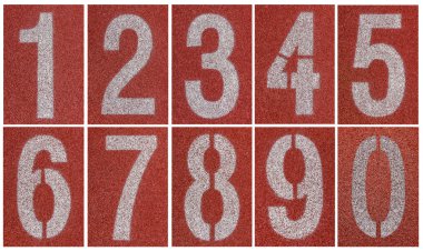 0-9 numaraları kırmızı koşu parkuru topluluğu