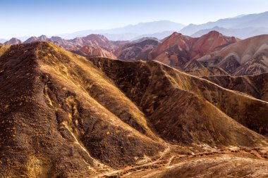 danxia ılık zhangye, Çin'in gansu içinde renkli Dağı