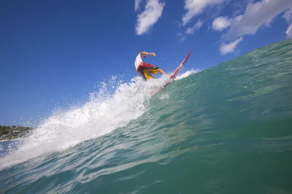 Surfer on waves — Stock Photo, Image