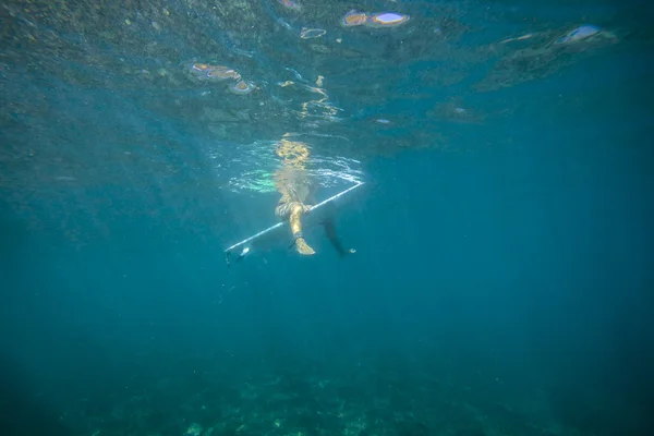 Legs underwater — Stock Photo, Image
