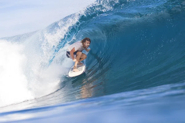 Surfer on wave — Stock Photo, Image