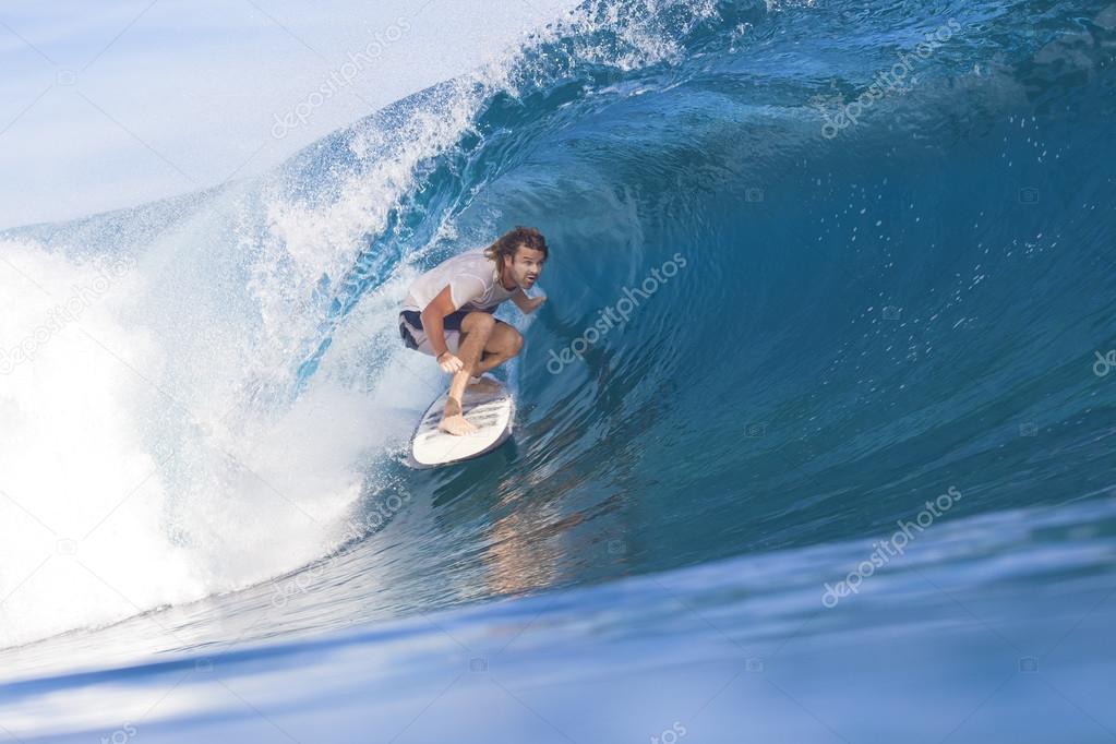 Surfer on wave