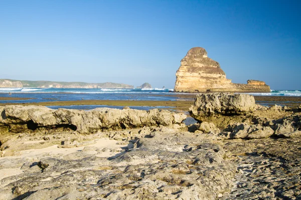 Verlaten kustlijn van Indonesië. — Stockfoto