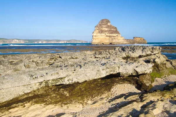 Verlaten kustlijn van Indonesië. — Stockfoto