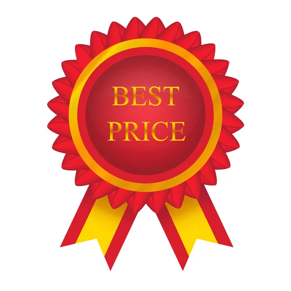 Vector miglior prezzo etichetta rossa — Vettoriale Stock