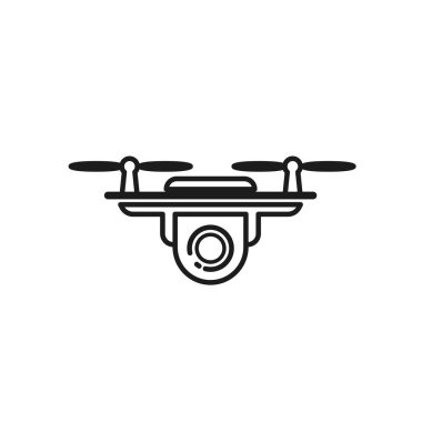 İnsansız hava aracı ikonu. Doğrusal biçim.