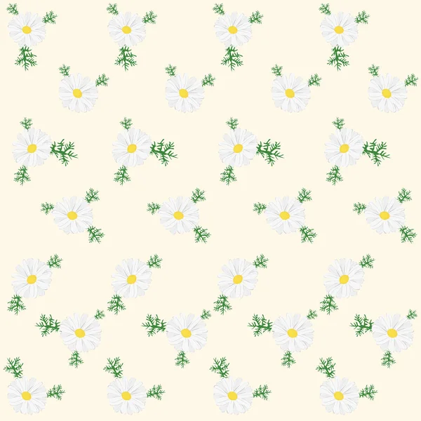 ベクトルの花 カモミールだ グリーティングカード バナー 化粧品 食品パッケージラベル 装飾のための装飾的な花の画像 編集可能 — ストックベクタ